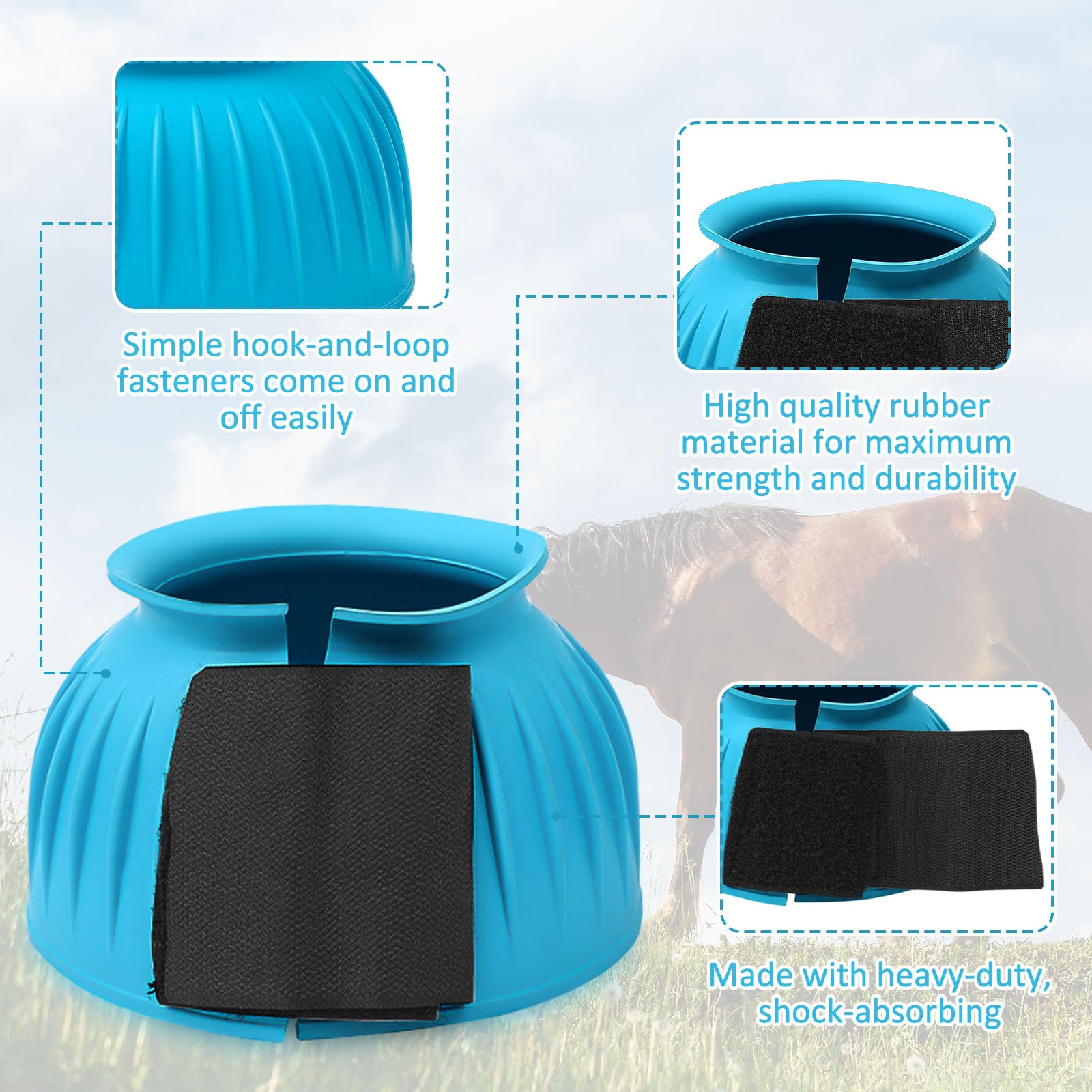 Abbylike Bell Boots blue cleaning-friendly design for longevity