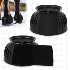 Abbylike bell boots for horses shown in a left-right pair for full hoof protection.