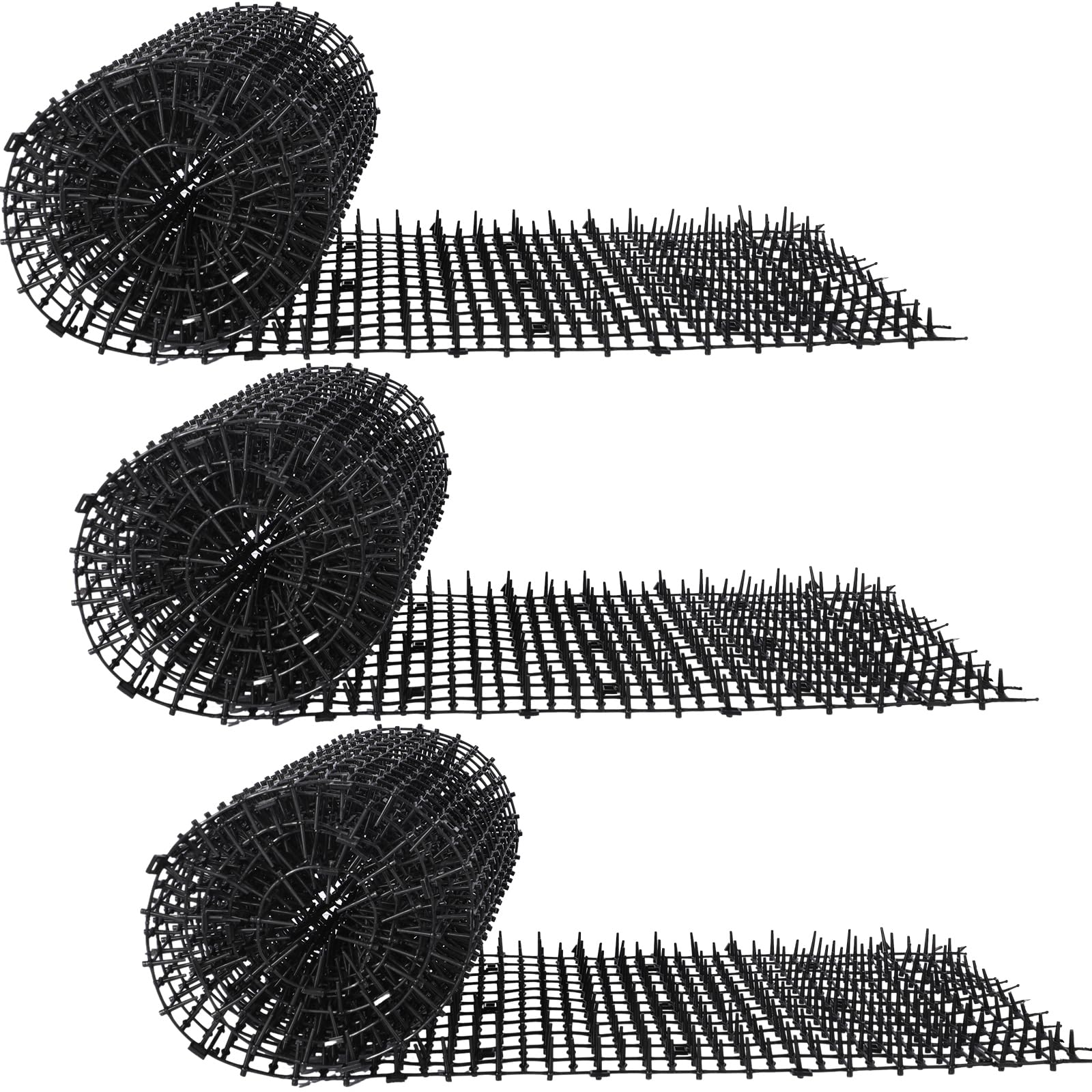 Abbylike cat repellent mat with spikes outdoors deterring cats.
