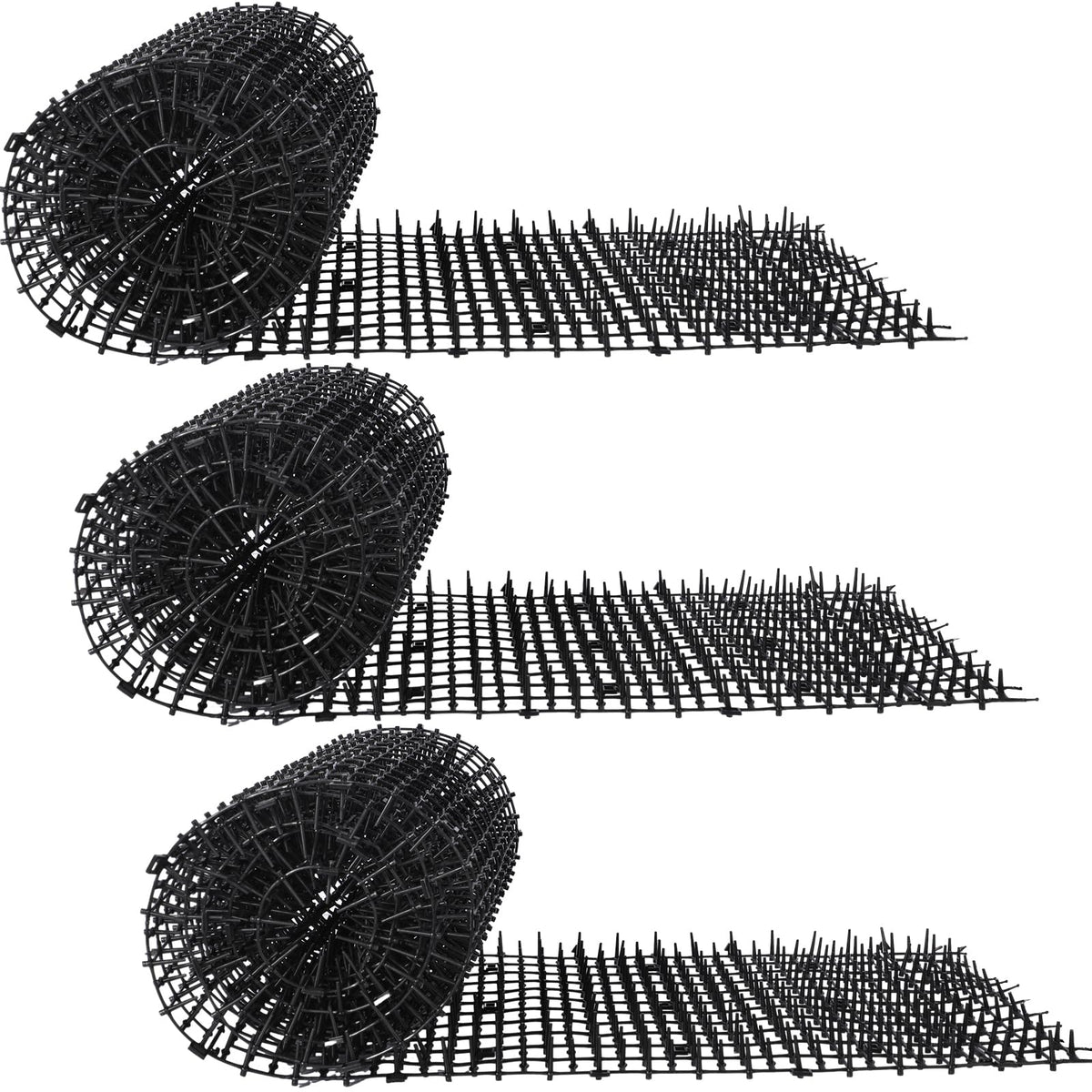 Abbylike cat repellent mat with spikes outdoors deterring cats.