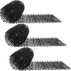 Abbylike cat repellent mat with spikes outdoors deterring cats.