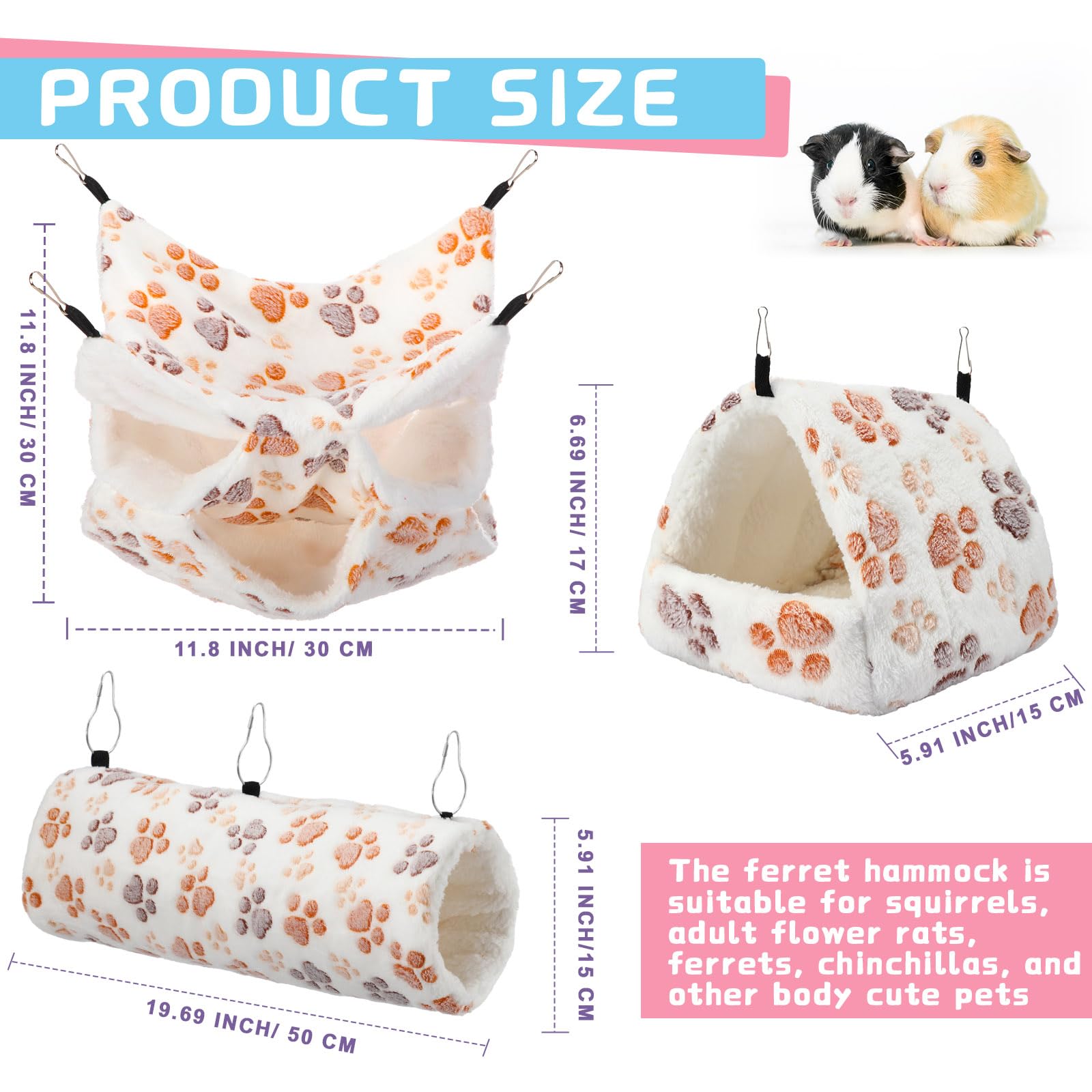 Abbylike chinchilla tunnel measuring 50x15 cm for exploration