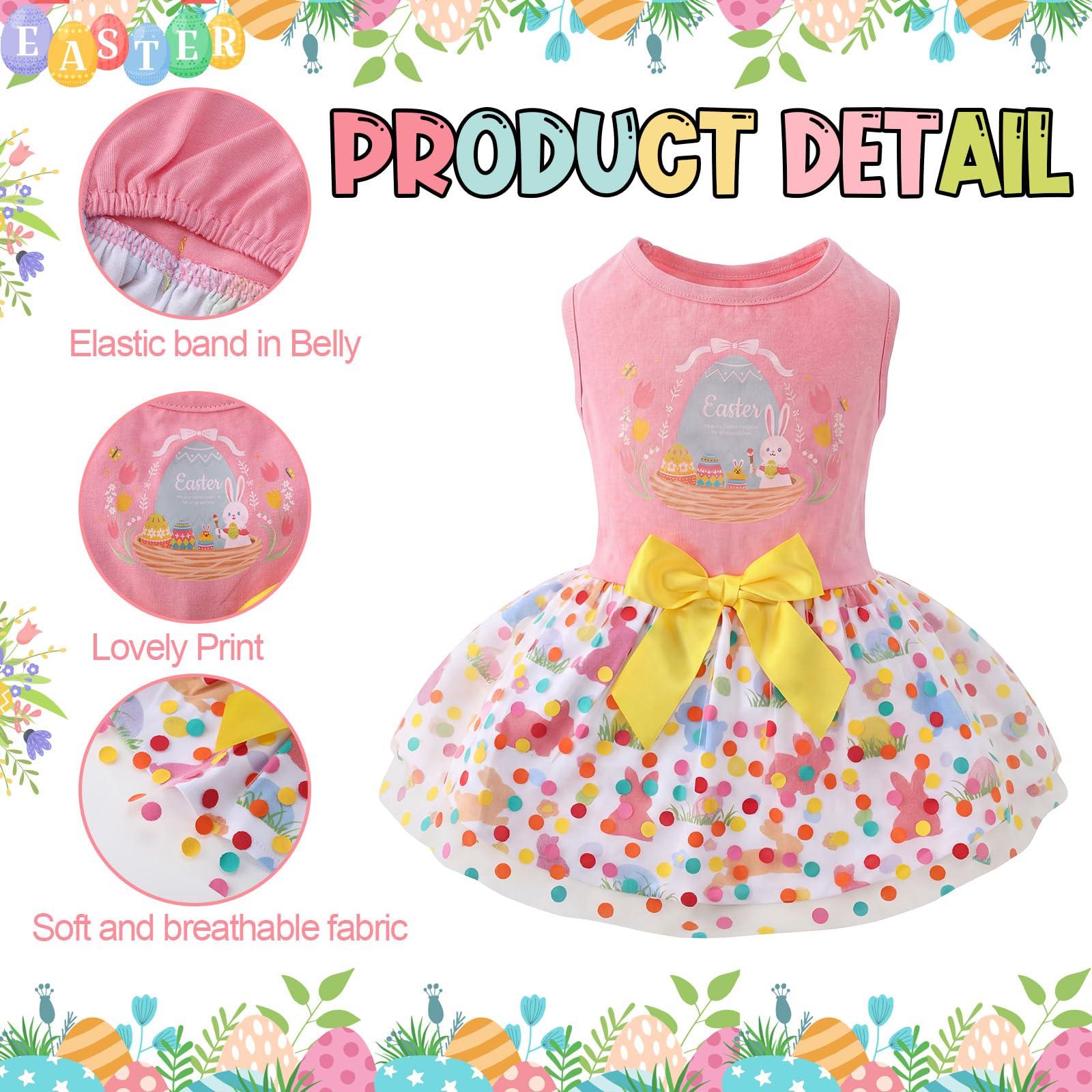 Abbylike dog dress with bowknot adds charm for everyday wear