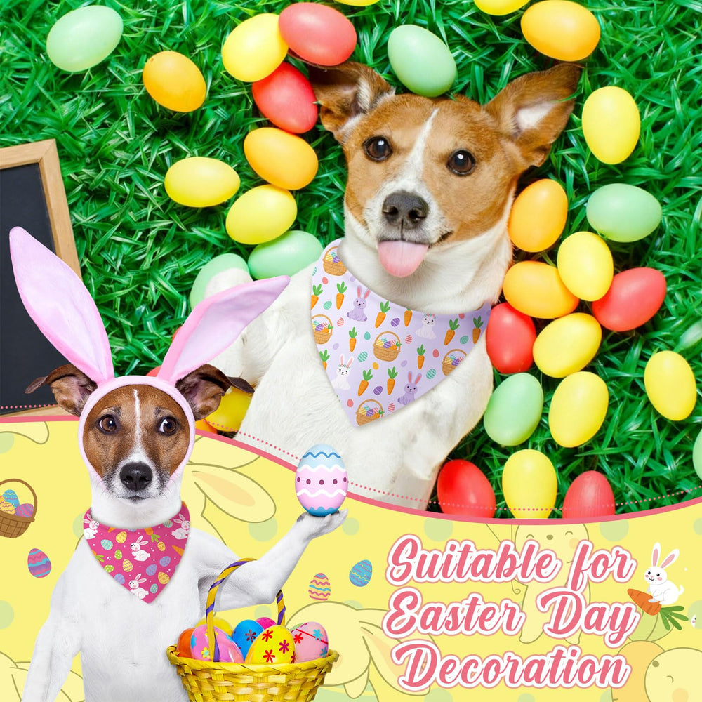 Abbylike Easter dog bandanas with eggs pattern for spring events