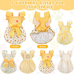 Abbylike lemon dress for dogs adds bright charm during playful strolls.