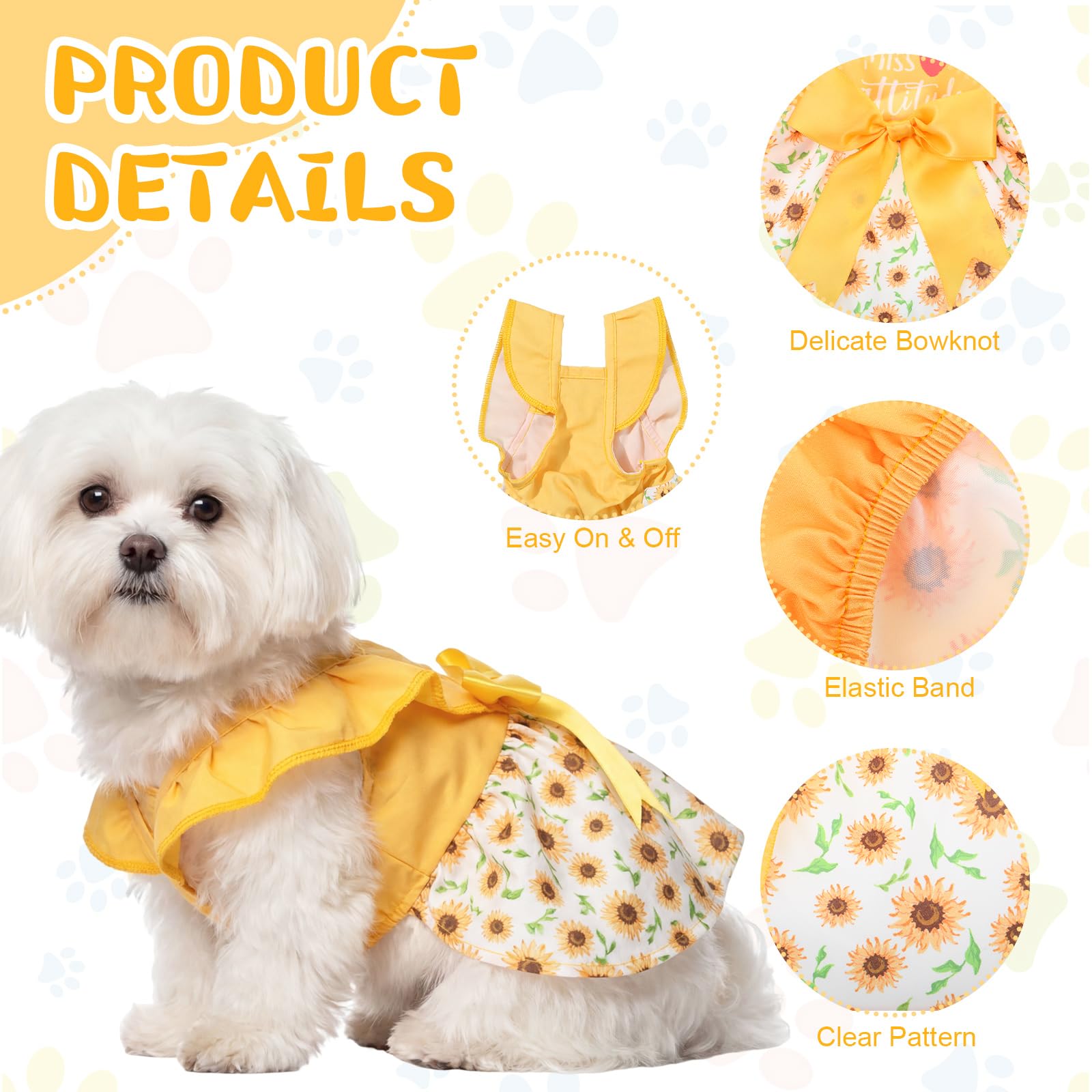 Abbylike lemon-pattern dress for dogs keeps pups cool and stylish on sunny outings
