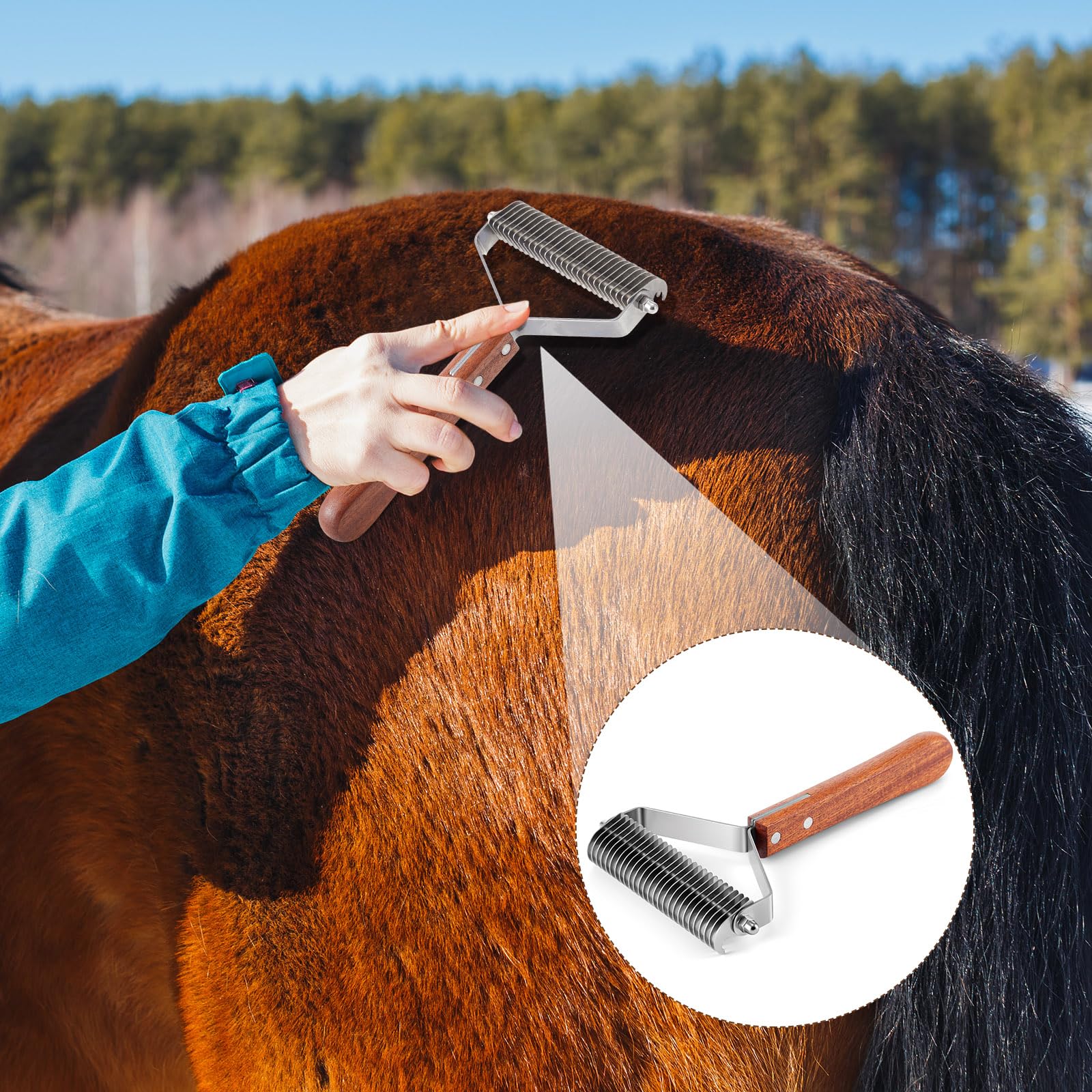 Abbylike multi-species grooming tool aids regular fur care