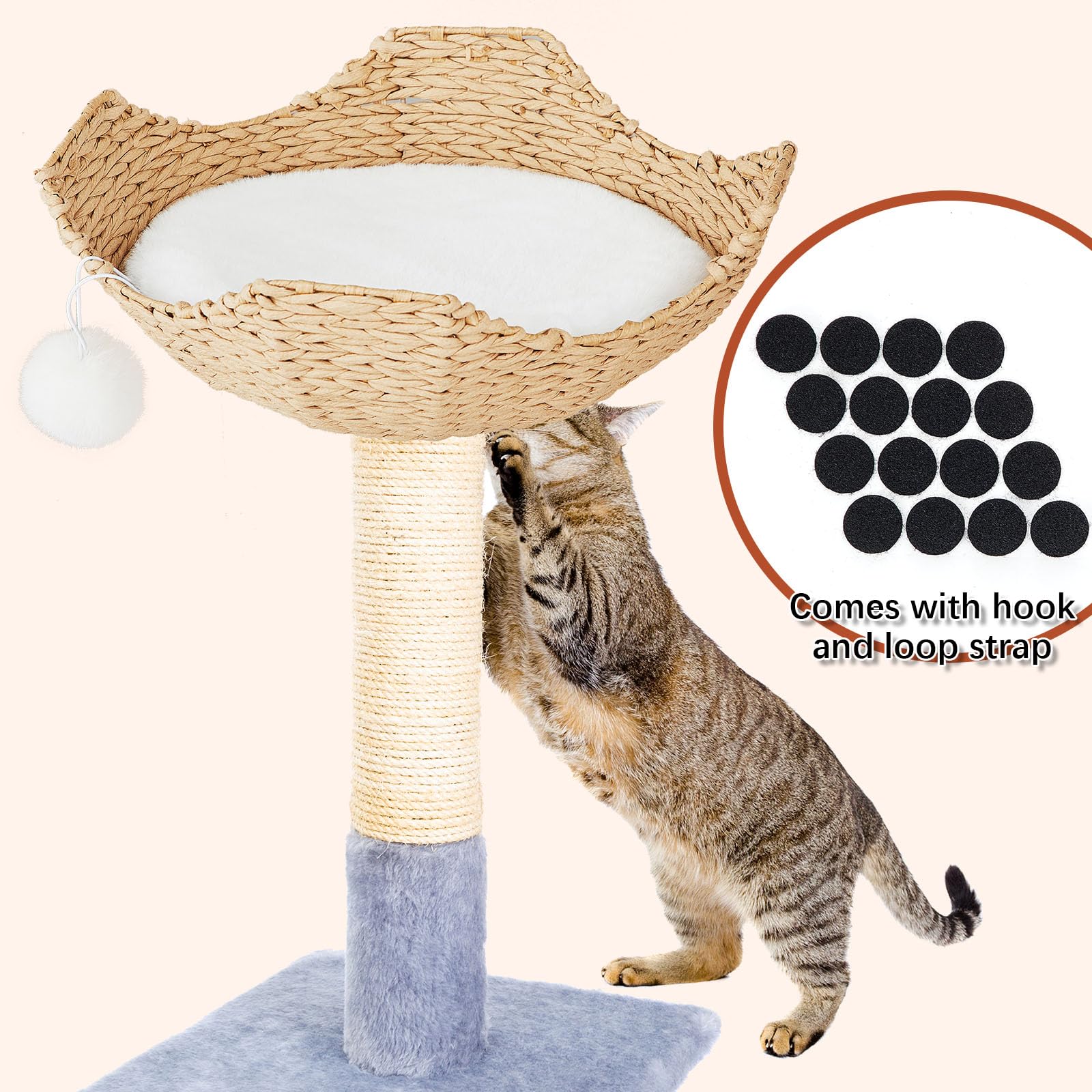 Abbylike plush mat includes a small ball to encourage play.