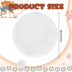 Abbylike round 14-inch pet bed pad provides gentle warmth and plush comfort.