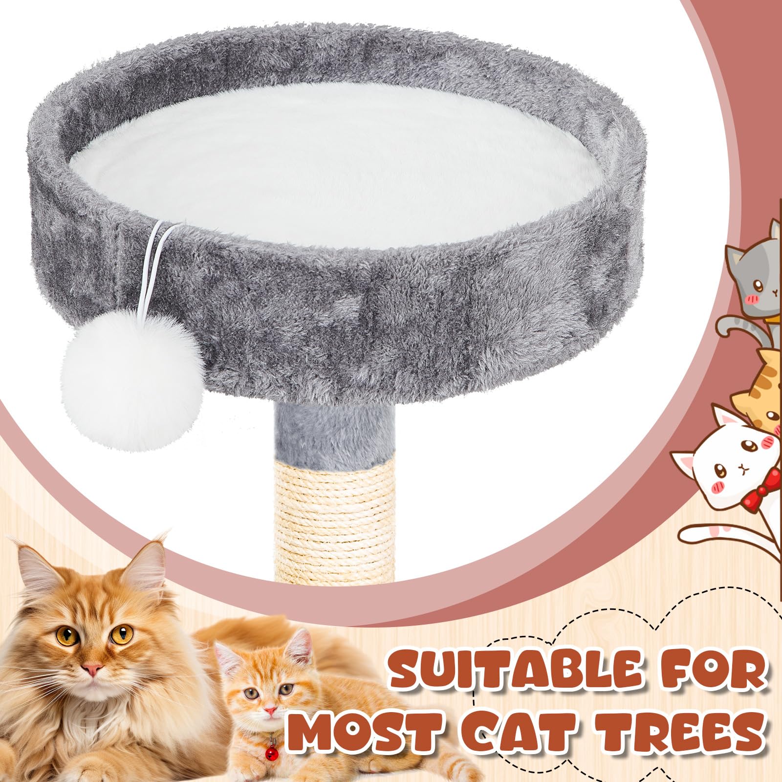 Abbylike soft faux fur mat enhances pet lounging and comfort.