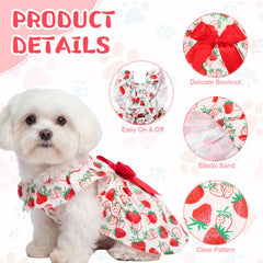 Abbylike strawberry dog dress in pink for playful outings