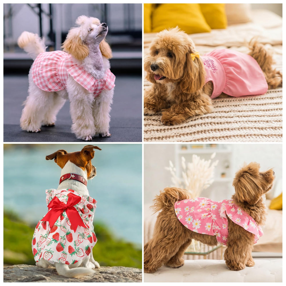 Abbylike summer dog dress in pink ideal for park adventures