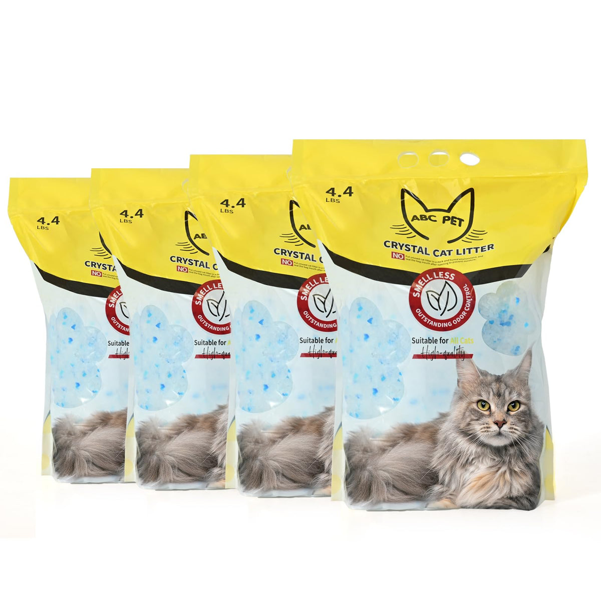 ABCPET crystal litter odor-control highlights a fresher home with reduced odors.
