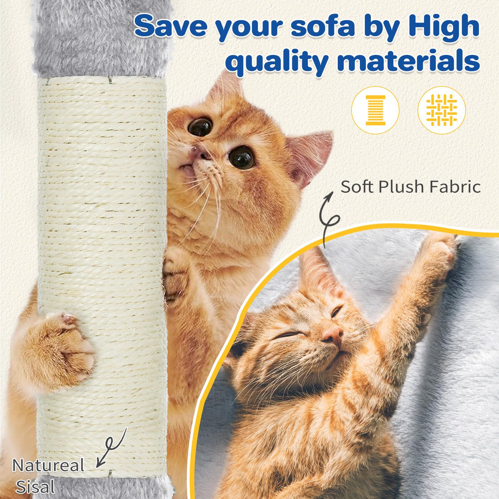 ABCPET cat tree tower 63in reinforced ladder ensures safe vertical access.