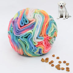 Ablechien snuffle ball in use for dogs, promoting sniffing enrichment.