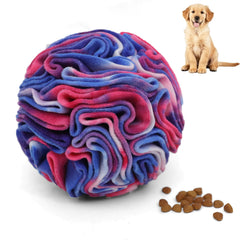 Ablechien Snuffle Ball dog toy with soft polar fleece for gentle play
