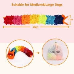 Ablechien Snuffle Snake in action with a dog during interactive play
