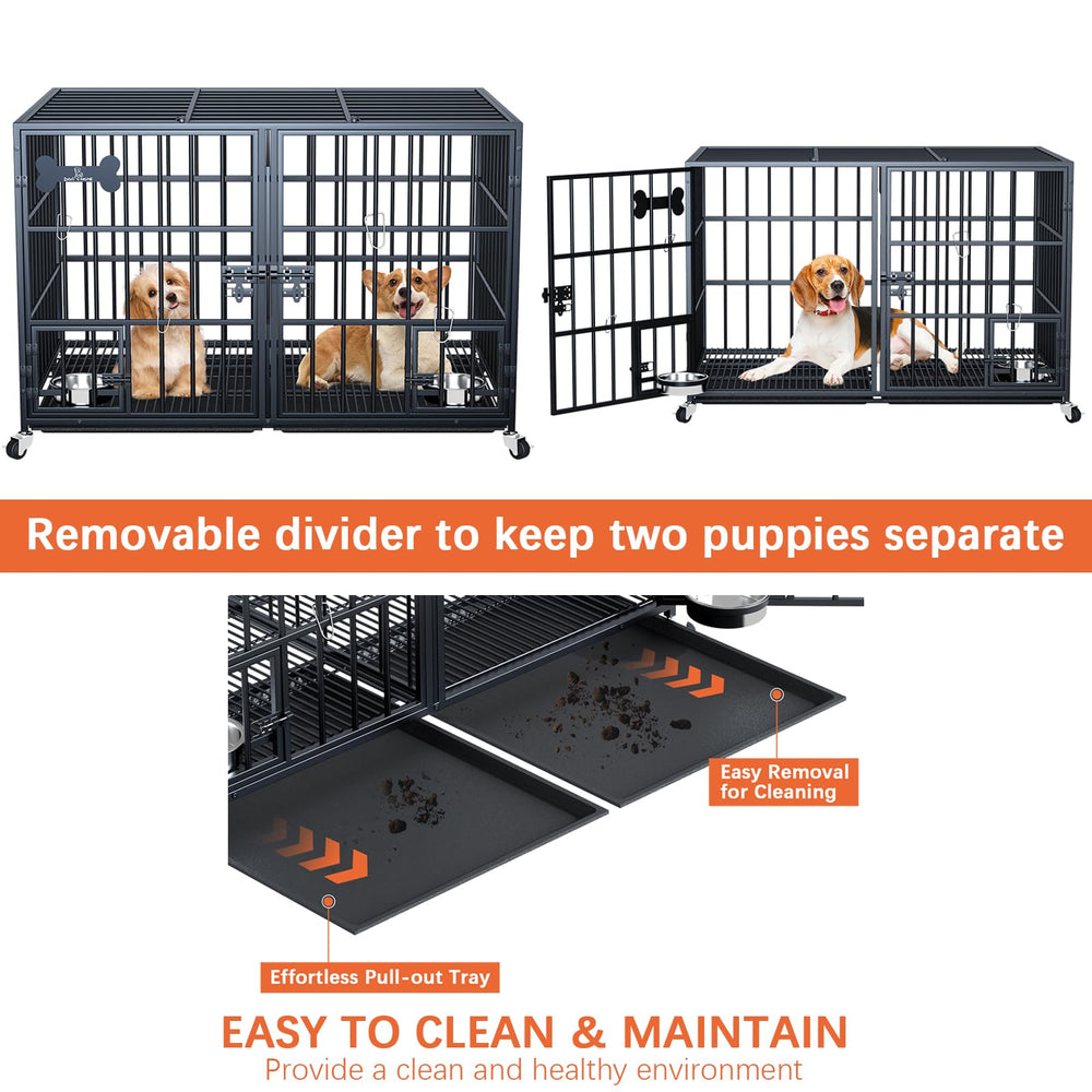 aboxoo four wheels enable effortless repositioning of the crate.