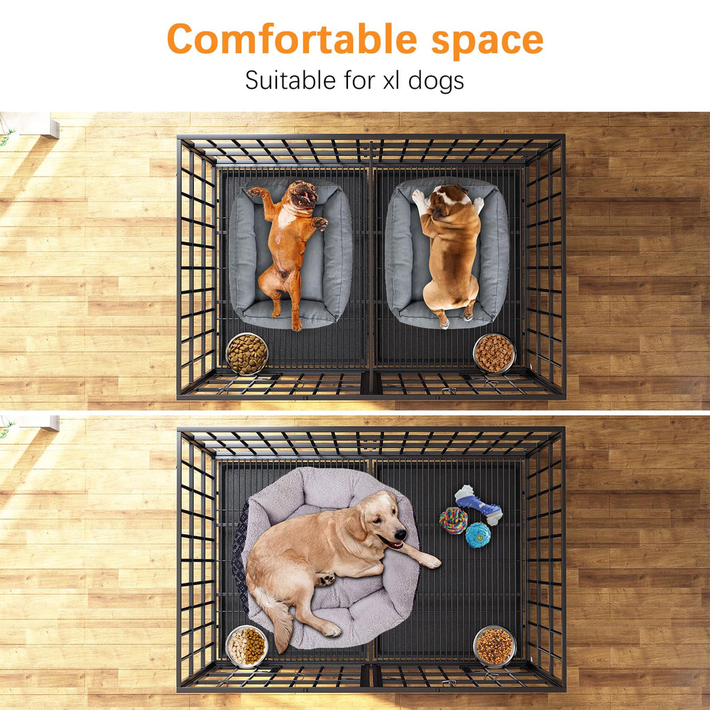 aboxoo XL dog crate divider creates two functional zones for puppies