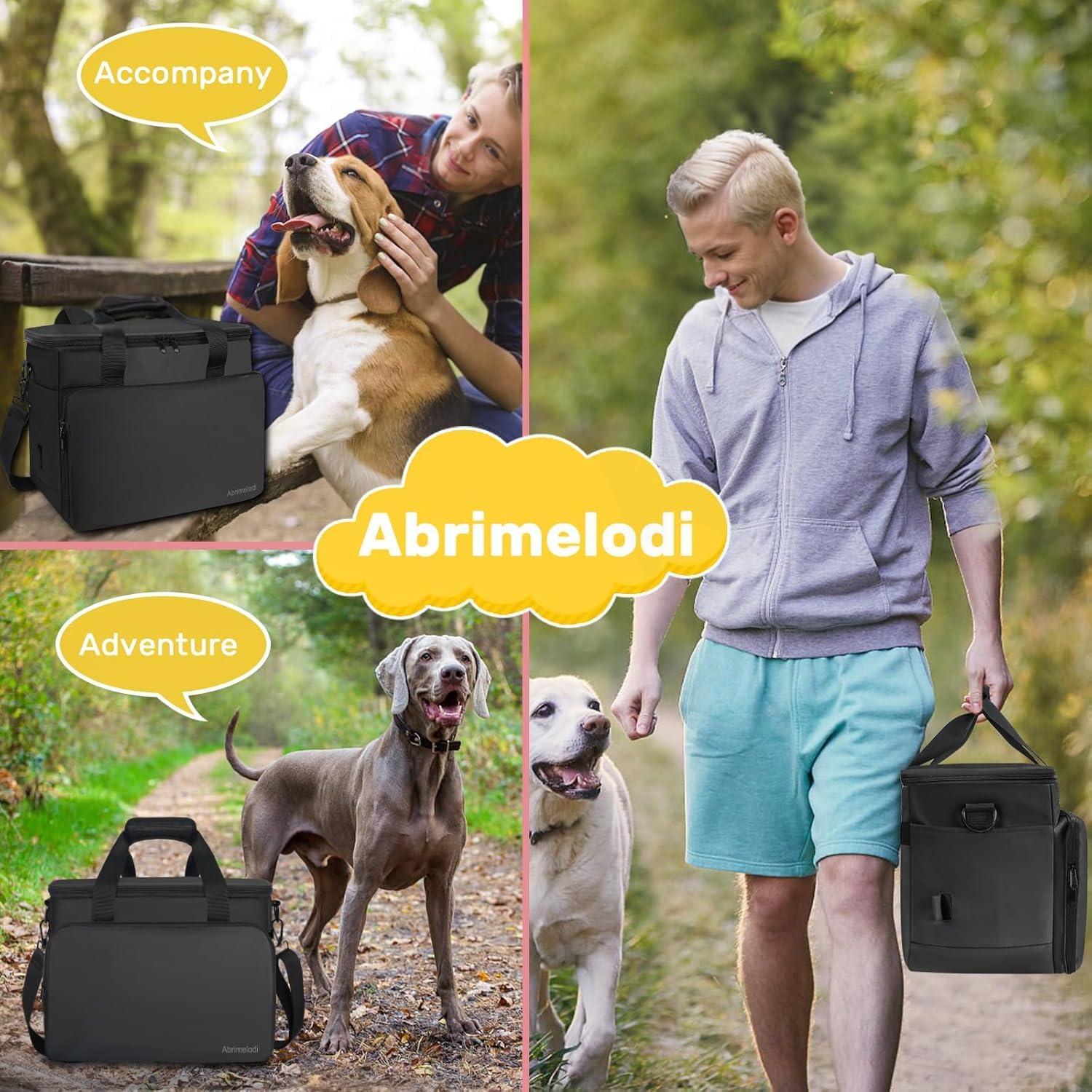 Abrimelodi airline-approved travel bag fits under-seat storage.