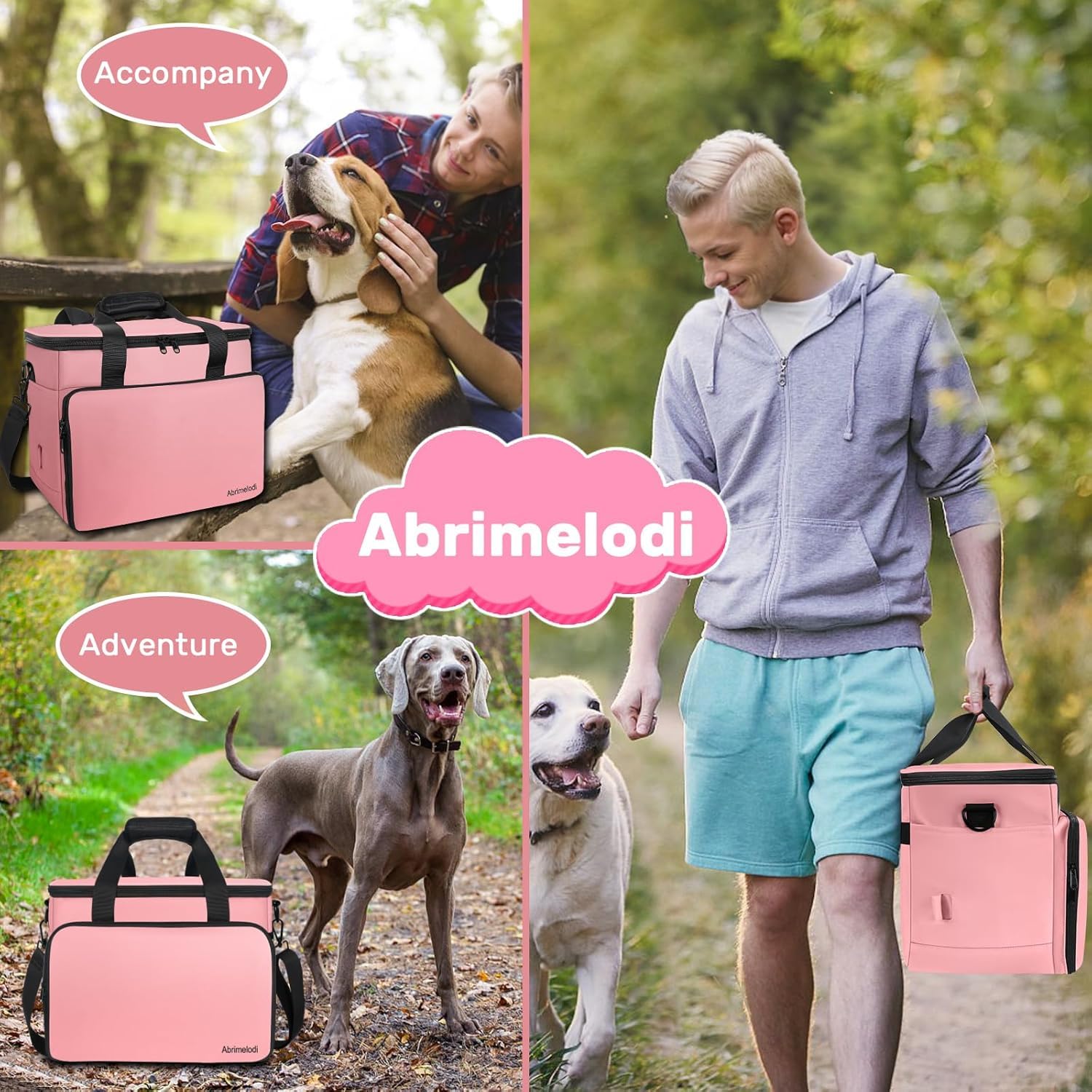 Abrimelodi bag with adjustable divider for flexible space.