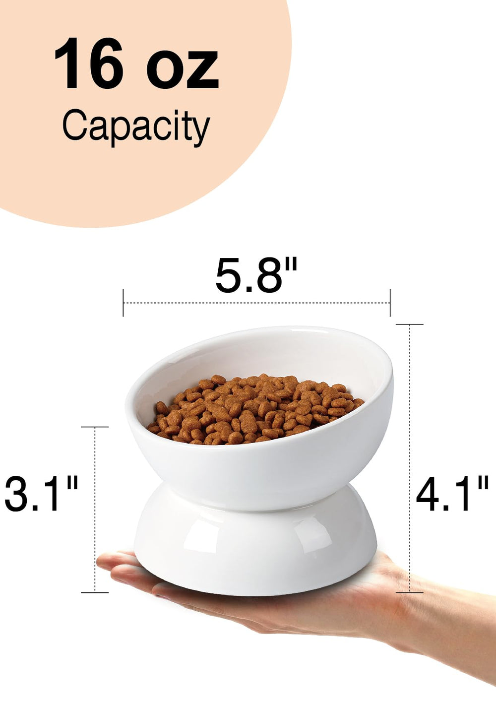 ABRUTY ceramic cat bowl dishwasher-safe for easy cleaning.