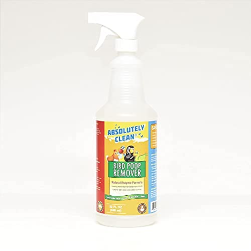 Absolutely Clean Bird Poop Remover bottle pour enables easy spray cleanup.