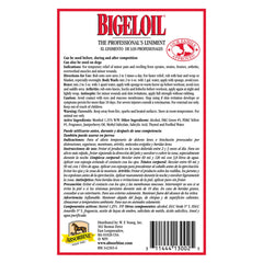 Absorbine Bigeloil Liniment applied to horse leg for soreness relief.