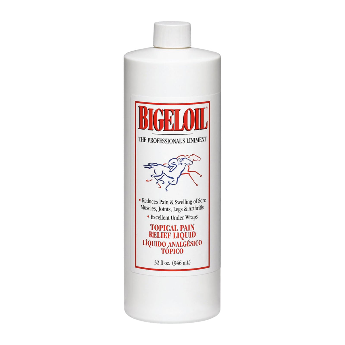 Absorbine Bigeloil Liniment bottle 32 oz for topical relief.
