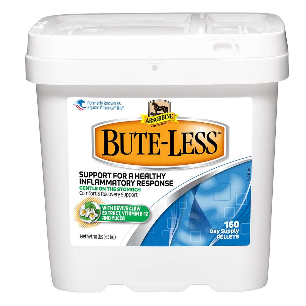 Absorbine Bute-Less bottle front highlights long-lasting comfort potential