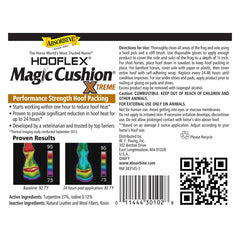 Absorbine Hooflex Magic Cushion Xtreme safety label confirms USEF/FEI compliance
