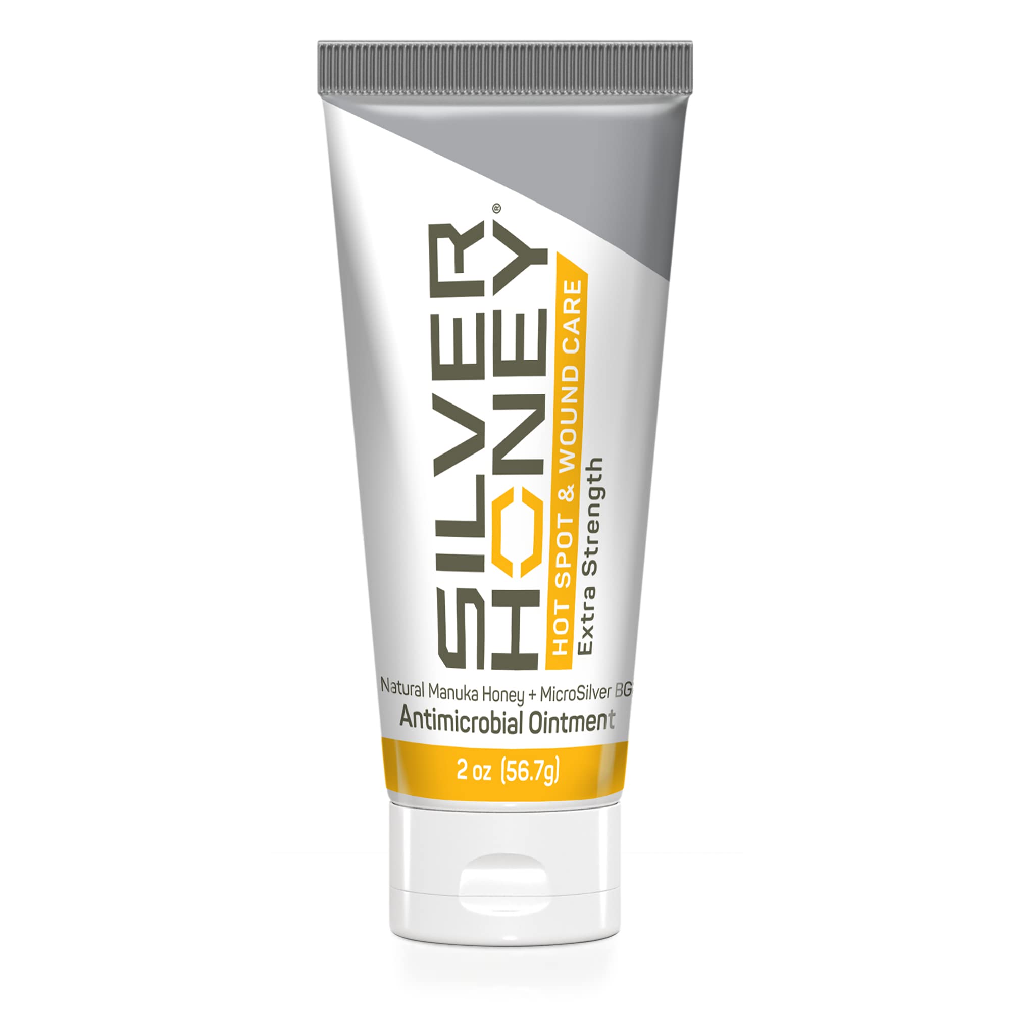 Absorbine Silver Honey hot-spot ointment tube ready for application