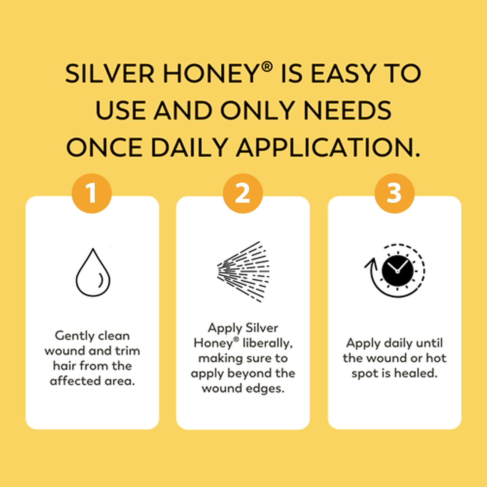 Creamy Absorbine Silver Honey ointment glides smoothly for coverage