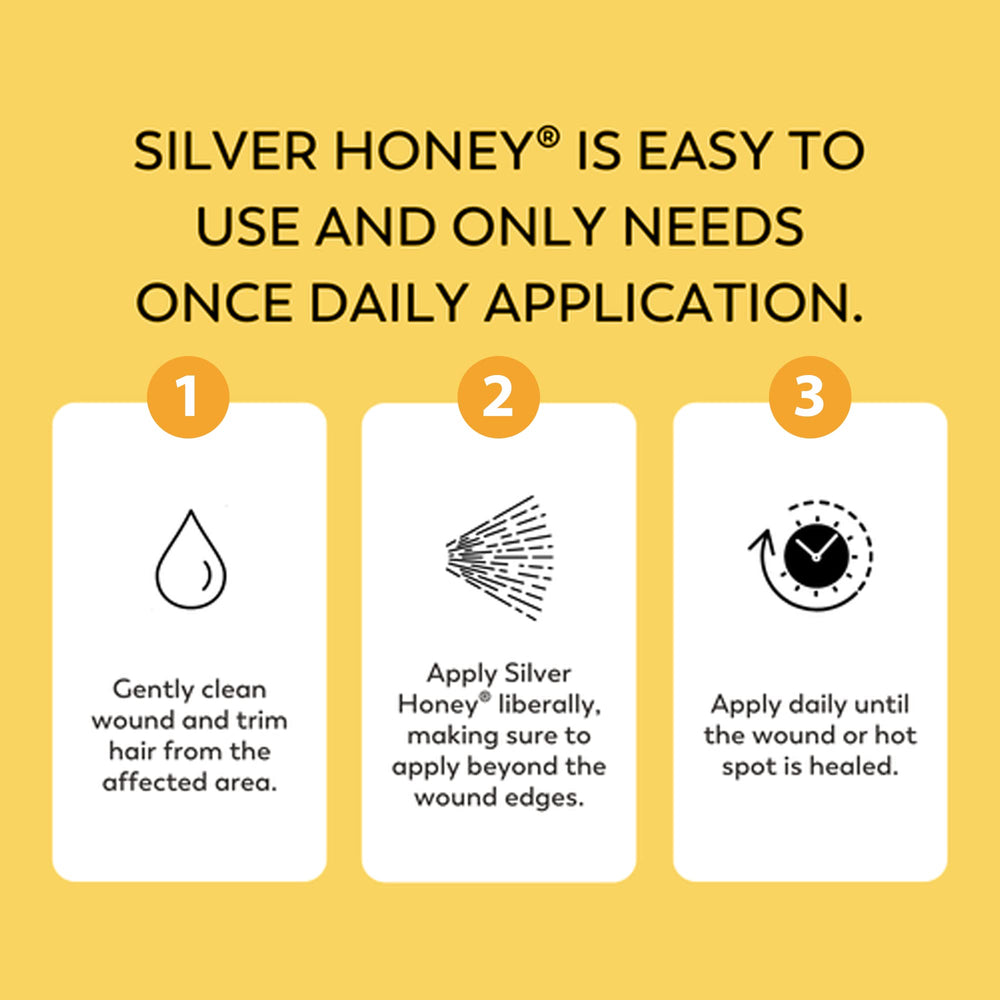Creamy Absorbine Silver Honey ointment glides smoothly for coverage