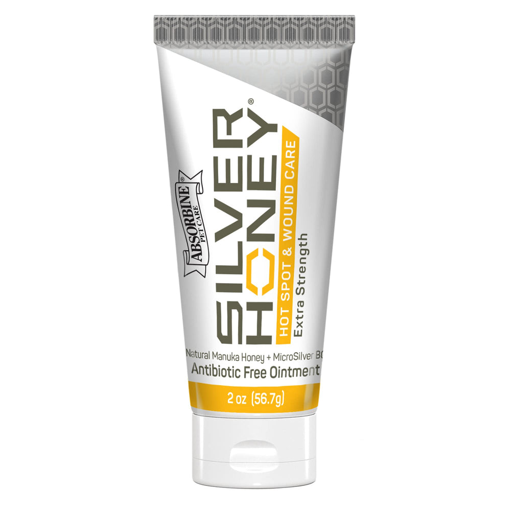 Absorbine Silver Honey ointment tube for home use to soothe irritated skin.