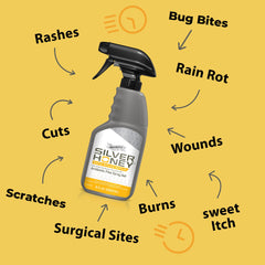Absorbine Silver Honey Rapid Wound Repair Manuka detail highlights natural healing ingredients.