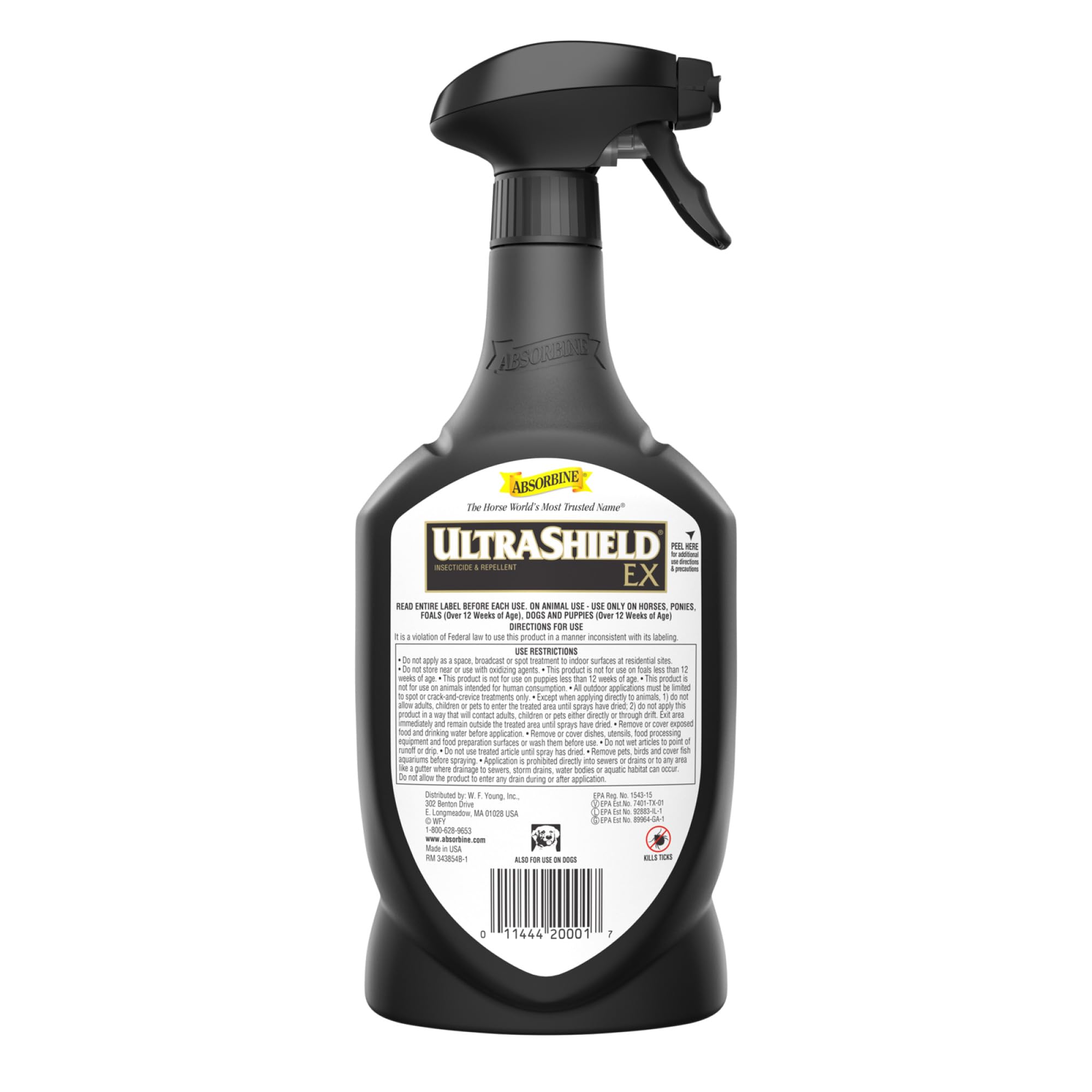 Award-winning UltraShield EX fly spray trusted by riders and stables.