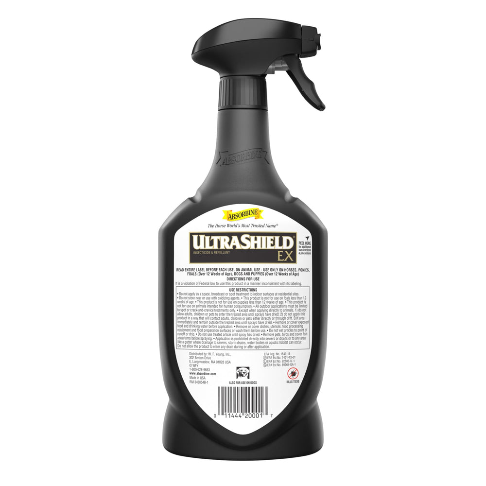 Award-winning UltraShield EX fly spray trusted by riders and stables.