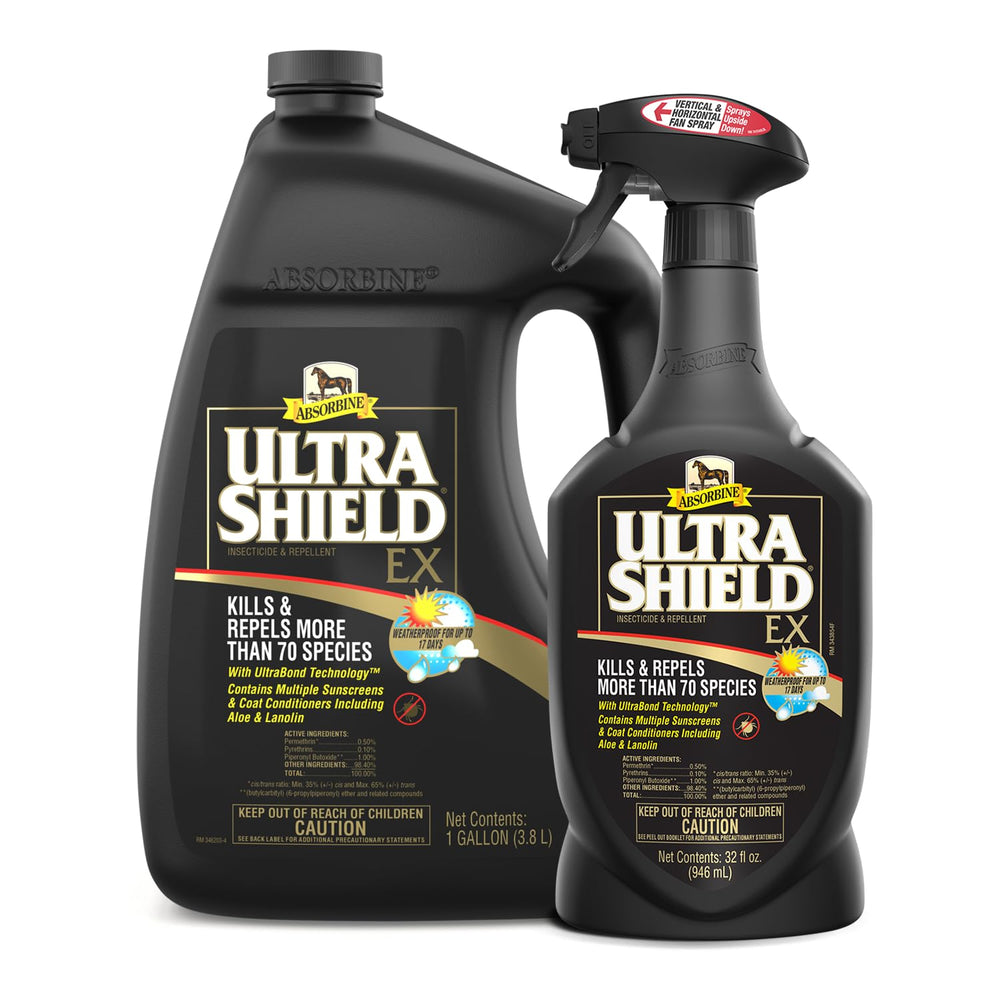 Absorbine UltraShield EX sprayer bottle for quick, even insect protection on horses.