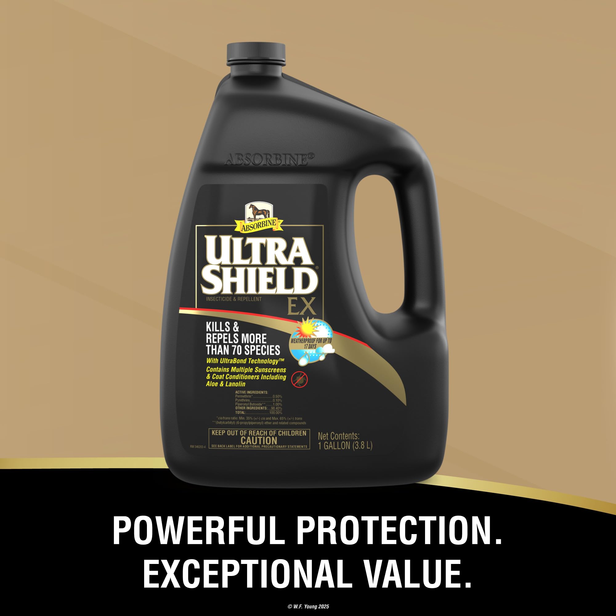 Absorbine UltraShield EX coat protection with sunscreen and conditioning.