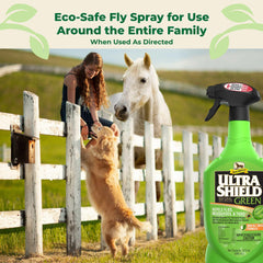 Absorbine UltraShield Green bottle—label closeup highlighting botanicals for natural protection