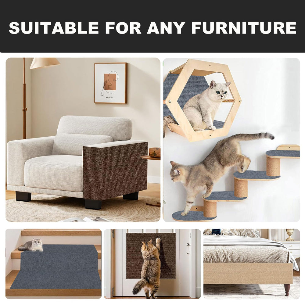 Abuzabu large mat shows durable carpet texture for cat scratching.