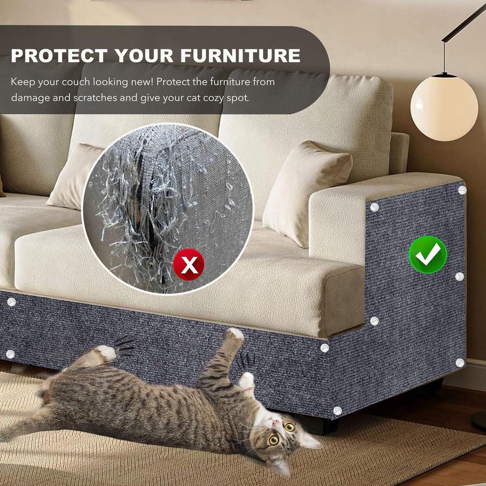 Abuzabu trimmable scratching mat easily fits any space.