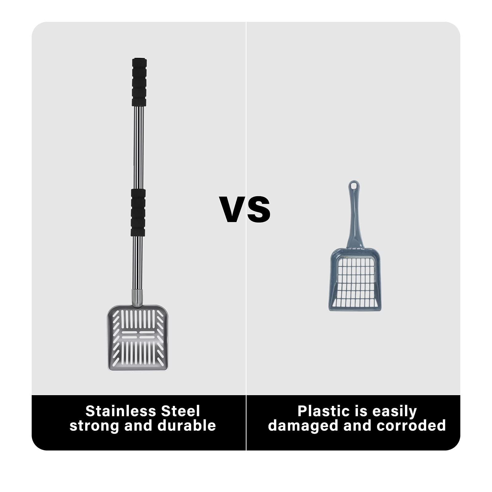 Acalu scoop shows detachable design for compact storage and adjustable use.