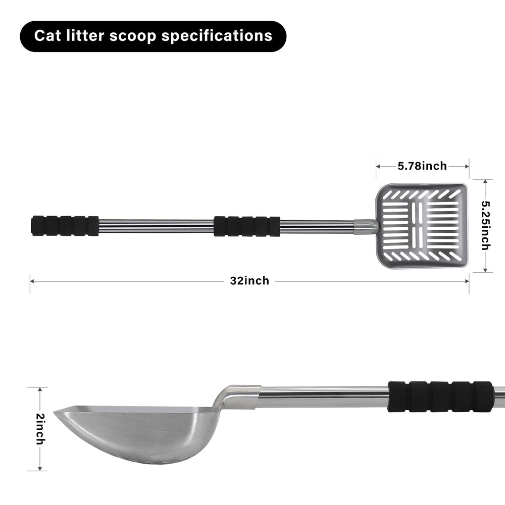 Acalu scoop highlights durable metal construction for heavy-duty litter tasks.