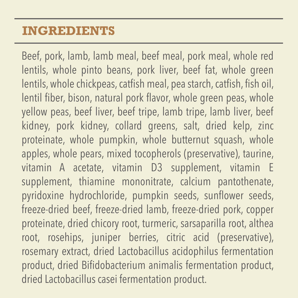 ACANA Appalachian Ranch 70 percent animal ingredients support balanced nutrition.