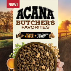 ACANA Butcher's Favorites chicken liver pieces with rich flavor.