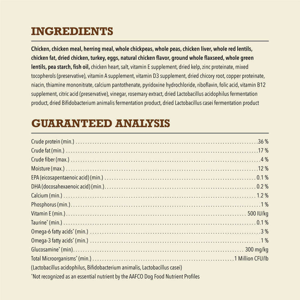 ACANA Butcher's Favorites healthy weight support through balanced nutrition.