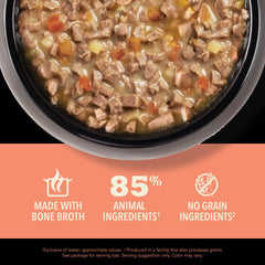 ACANA Chunks in Broth Chicken-Tuna serving bowl showing texture