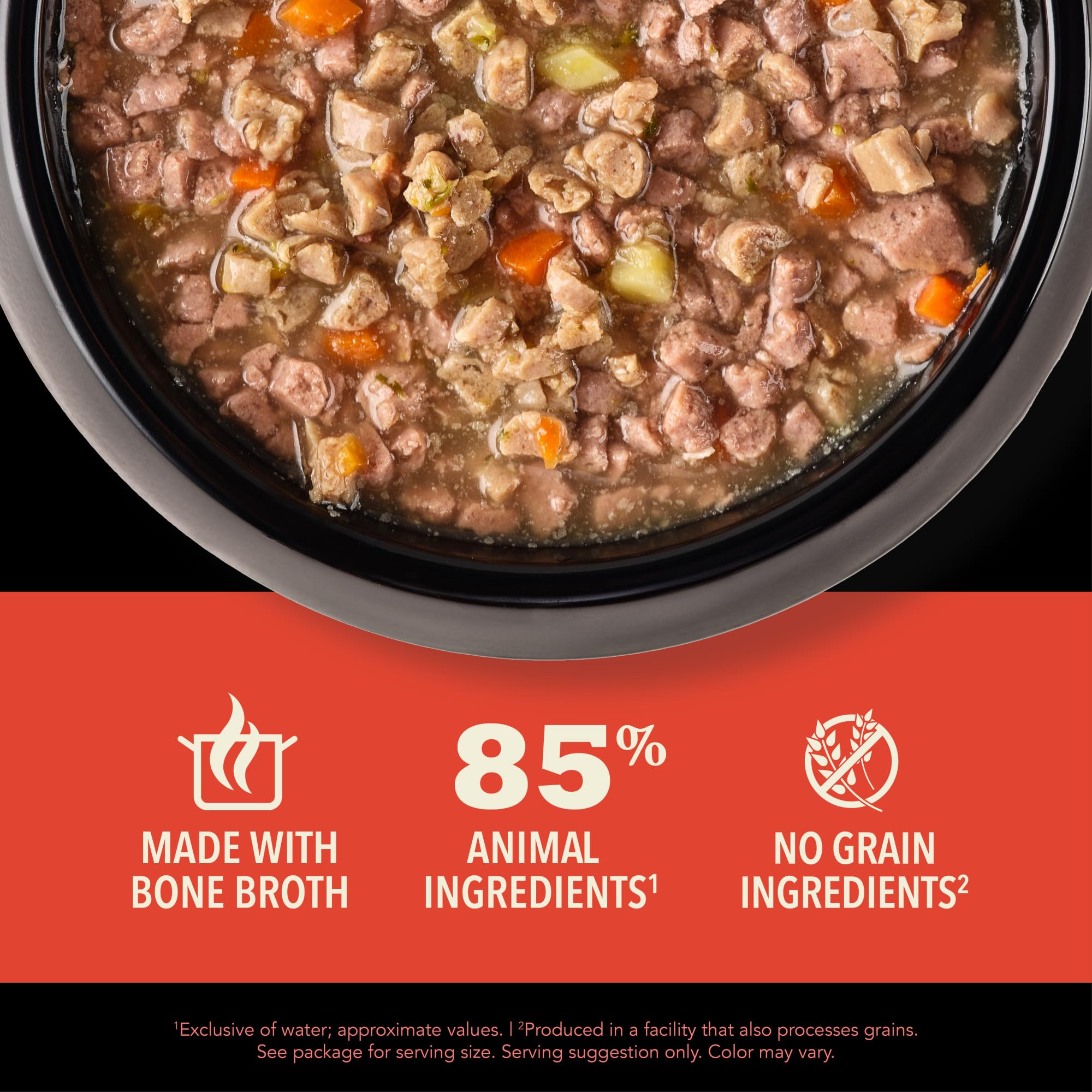 ACANA Chunks in Broth omega fatty acids support healthy skin and coat